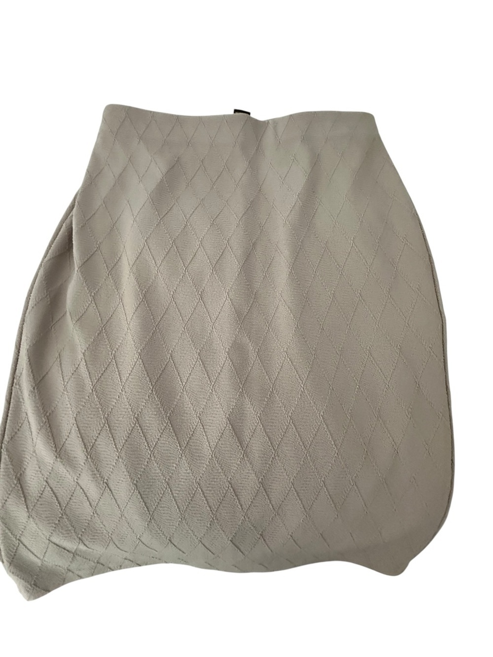 Neutral Quilted Pencil Skirt - Beige